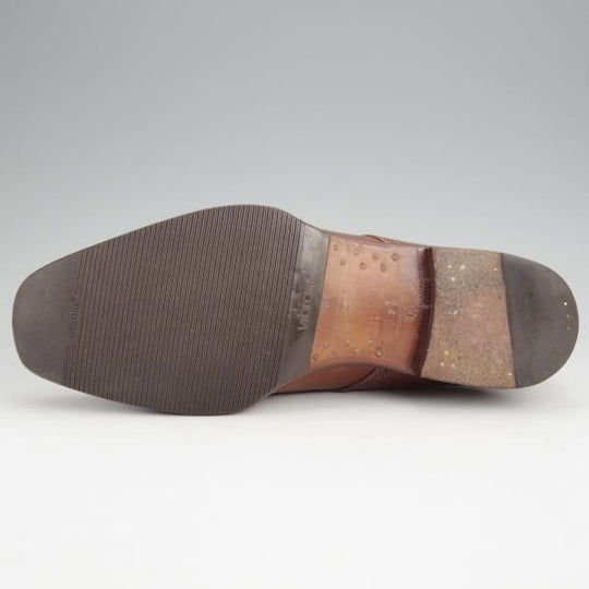 ★(伊)BONORA/ボノーラ SIZE 7.5【貴重★ハンドソーンウェルテッド製法/旧ボノーラ】モンクストラップ/カーフ/茶/メンズ★k047