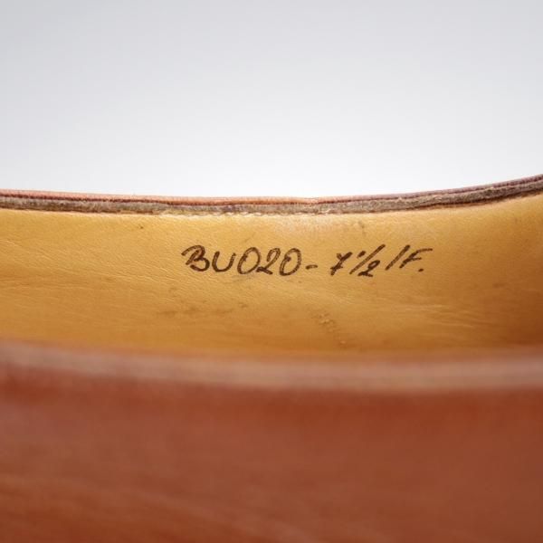 ★(伊)BONORA/ボノーラ SIZE 7.5【貴重★ハンドソーンウェルテッド製法/旧ボノーラ】モンクストラップ/カーフ/茶/メンズ★k047
