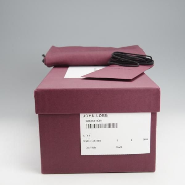 極美品★ジョンロブ 8E【定価￥203,500-★CITY 2/シティ/7000ラスト】ストレートチップ/カーフ/黒/メンズ/JOHN LOBB★k050