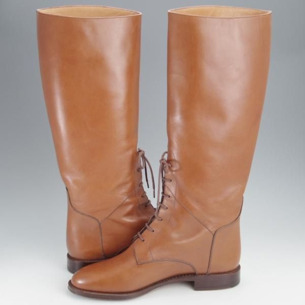 美品★(伊)タニノクリスチー(レディース) SIZE 35.5【定価10万円以上★ロングブーツ/茶】カーフ/メンズ/TANINO CRISCI★k051