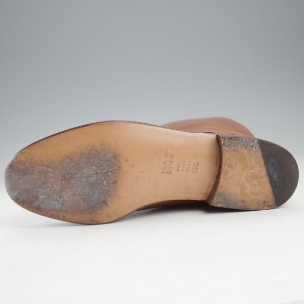 美品★(伊)タニノクリスチー(レディース) SIZE 35.5【定価10万円以上★ロングブーツ/茶】カーフ/メンズ/TANINO CRISCI★k051