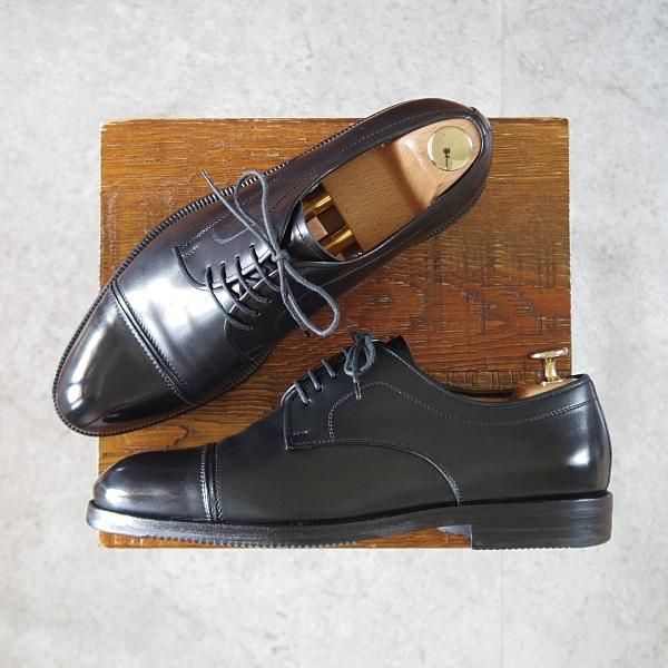 極美品★(伊)タニノクリスチー SIZE 6【定価10万円以上★ストレートチップ/黒】カーフ/メンズ/TANINO CRISCI★k052