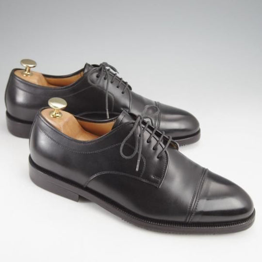 極美品★(伊)タニノクリスチー SIZE 6【定価10万円以上★ストレートチップ/黒】カーフ/メンズ/TANINO CRISCI★k052