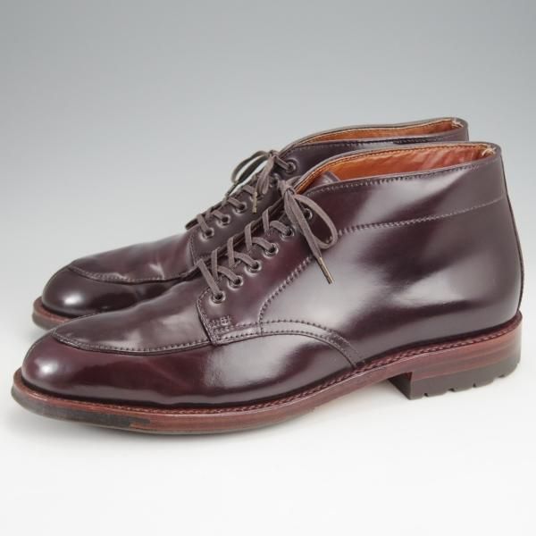 極美品★オールデン 8.5E【貴重★チャッカ丈のVチップ/コードバン/(米)Brick+Mortar別注】D9914C/バリーラスト/赤茶/ALDEN★k054