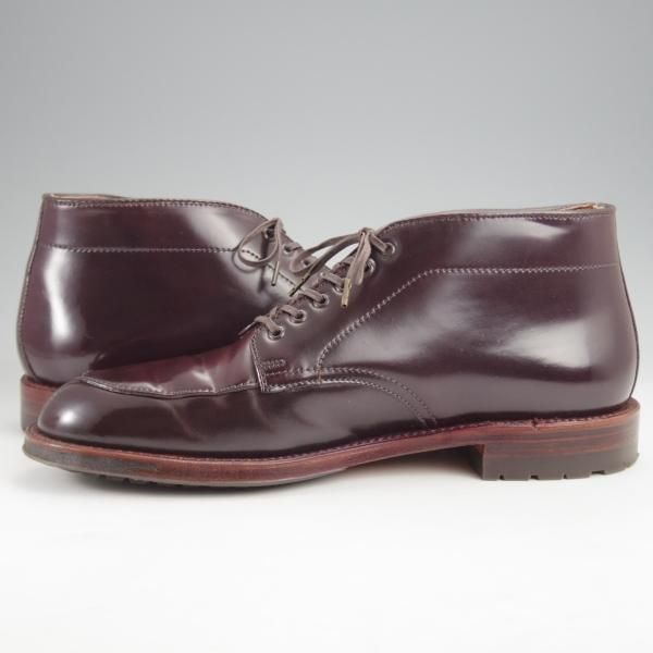 極美品★オールデン 8.5E【貴重★チャッカ丈のVチップ/コードバン/(米)Brick+Mortar別注】D9914C/バリーラスト/赤茶/ALDEN★k054