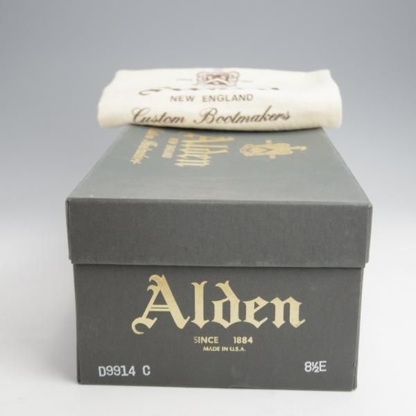 極美品★オールデン 8.5E【貴重★チャッカ丈のVチップ/コードバン/(米)Brick+Mortar別注】D9914C/バリーラスト/赤茶/ALDEN★k054