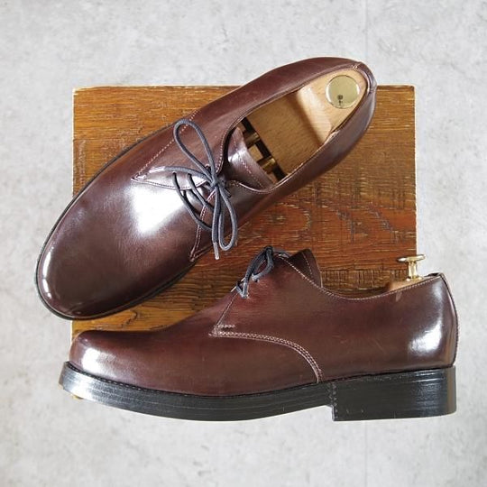 未使用★(独)ハインリッヒ・ディンケラッカー SIZE 8【貴重★コムデギャルソン別注/ジュンヤワタナベ】RIO/リオ/プレーントゥ/濃茶★k055