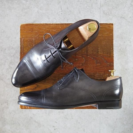 ★(仏)ベルルッティ SIZE 6【黒系パティーヌ★ヴェネチアレザー/ストレートチップ】メンズ/Berluti★k056