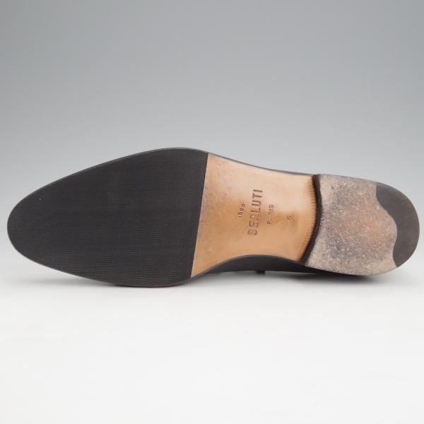 ベルルッティ SIZE 6【黒系パティーヌ☆ストレートチップ