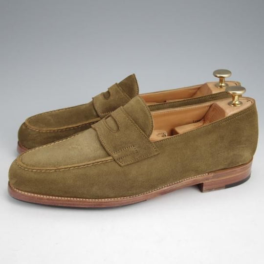 極上★ジョンロブ 6.5E【現行オーダー価格￥287,760-★ロペス/LOPEZ】4395ラスト/コインローファー/スエード/JOHN LOBB★k058