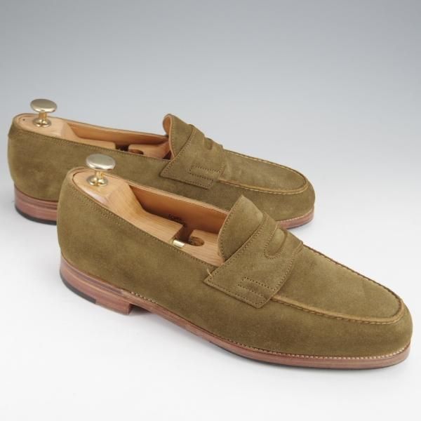 極上★ジョンロブ 6.5E【現行オーダー価格￥287,760-★ロペス/LOPEZ】4395ラスト/コインローファー/スエード/JOHN LOBB★k058