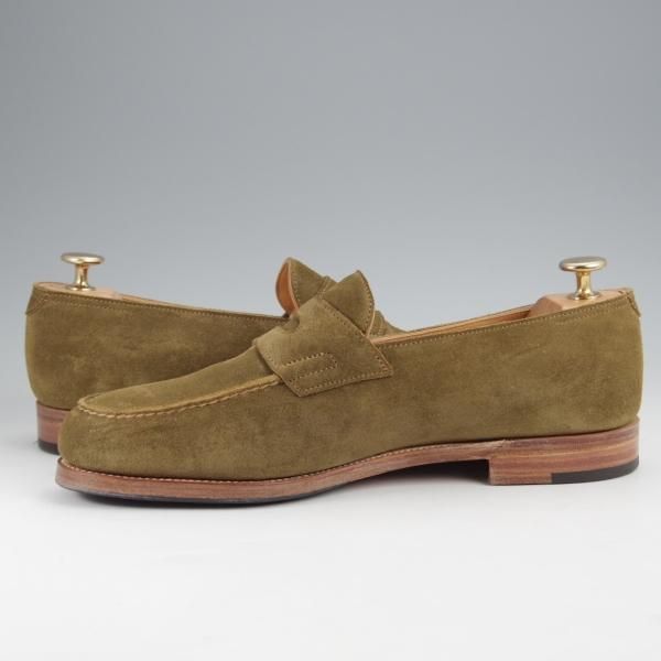 極上★ジョンロブ 6.5E【現行オーダー価格￥287,760-★ロペス/LOPEZ】4395ラスト/コインローファー/スエード/JOHN LOBB★k058