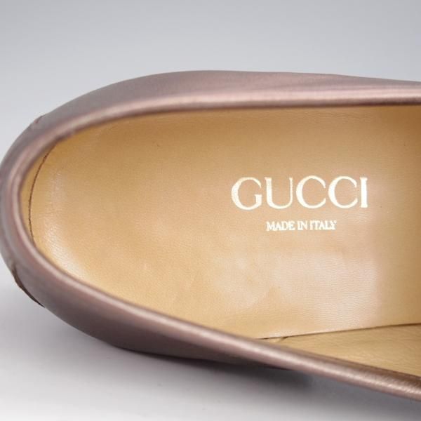 使用僅か★(伊)GUCCI/グッチ(レディース) SIZE 36【★ホースビットローファー/ブロンズ系】カーフ/スリッポン★k060