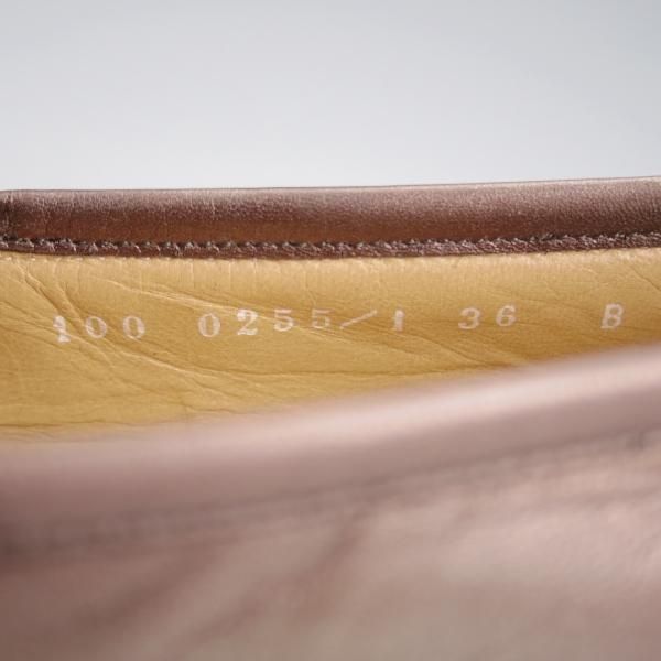 使用僅か★(伊)GUCCI/グッチ(レディース) SIZE 36【★ホースビットローファー/ブロンズ系】カーフ/スリッポン★k060