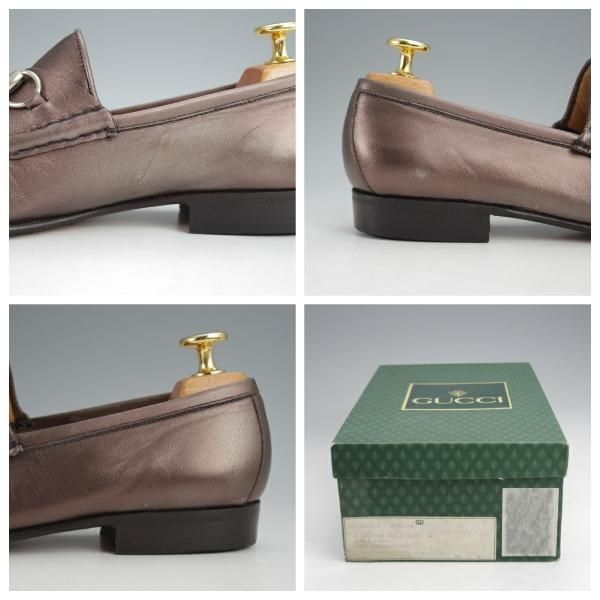 使用僅か★(伊)GUCCI/グッチ(レディース) SIZE 36【★ホースビットローファー/ブロンズ系】カーフ/スリッポン★k060