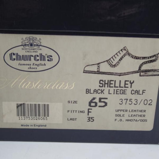 ★チャーチ 65F/UK6.5【最上級★マスタークラス/Masterclass】旧チャーチ/35ラスト/SHELLEY/クォーターブローグ/カーフ/黒/Church's★k061