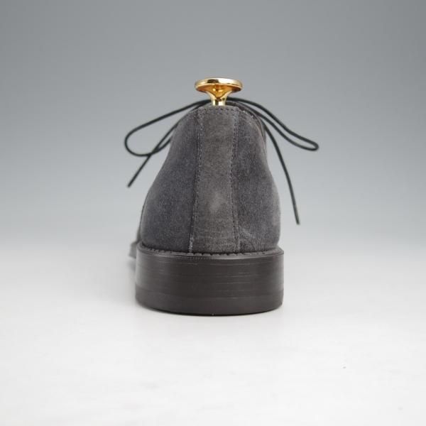 未使用★(伊)サントーニ SIZE 5.5【★パンチドキャップトゥ/3066】スエード/灰/メンズ/Santoni★k062