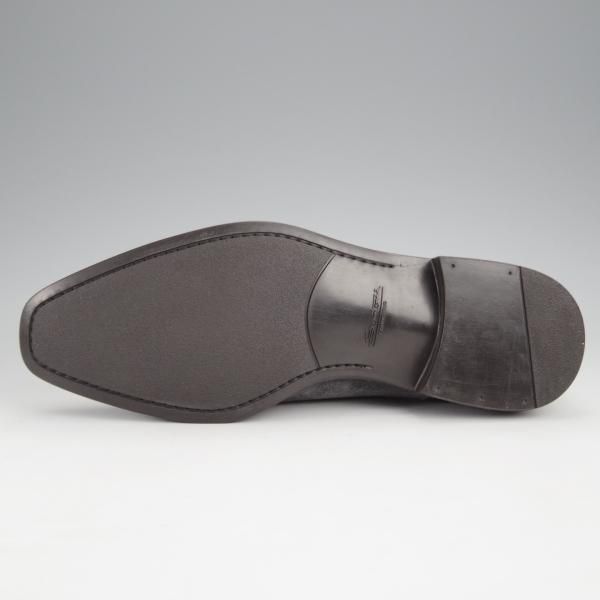 未使用★(伊)サントーニ SIZE 5.5【★パンチドキャップトゥ/3066】スエード/灰/メンズ/Santoni★k062