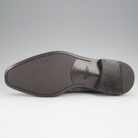 未使用★(伊)サントーニ SIZE 5.5【★パンチドキャップトゥ/3066】スエード/灰/メンズ/Santoni★k062