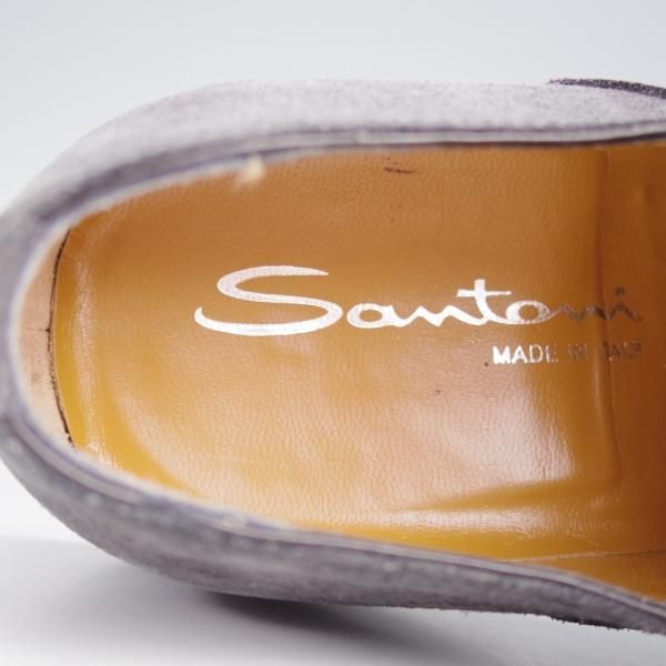 未使用★(伊)サントーニ SIZE 5.5【★パンチドキャップトゥ/3066】スエード/灰/メンズ/Santoni★k062