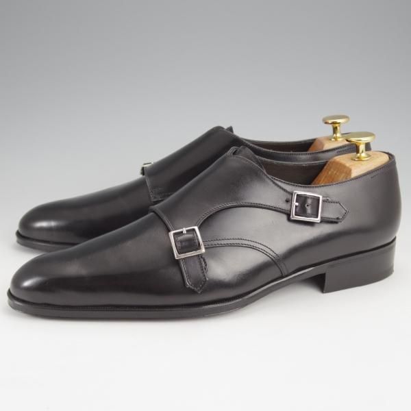 未使用★(伊)DUCAL/デュカル SIZE 41.5【定価￥90,720-★ダブルモンク/6890】カーフ/黒/メンズ★k063