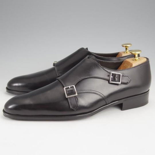 未使用★(伊)DUCAL/デュカル SIZE 41.5【定価￥90,720-★ダブルモンク/6890】カーフ/黒/メンズ★k063