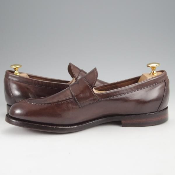 未使用★(伊製)オフィチーネ・クリエイティブ SIZE 40.5【定価￥74,800-★ブラックラピド製法/コインローファー】IVY002/濃茶★k065