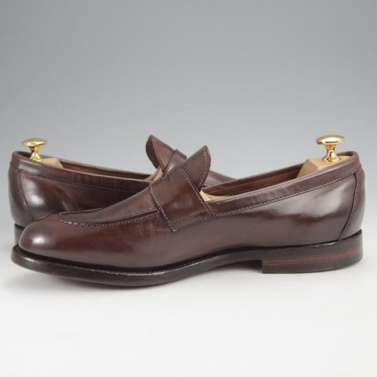 未使用★(伊製)オフィチーネ・クリエイティブ SIZE 40.5【定価￥74,800-★ブラックラピド製法/コインローファー】IVY002/濃茶★k065