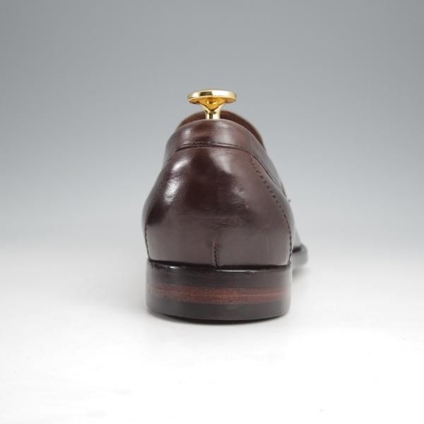 未使用★(伊製)オフィチーネ・クリエイティブ SIZE 40.5【定価￥74,800-★ブラックラピド製法/コインローファー】IVY002/濃茶★k065