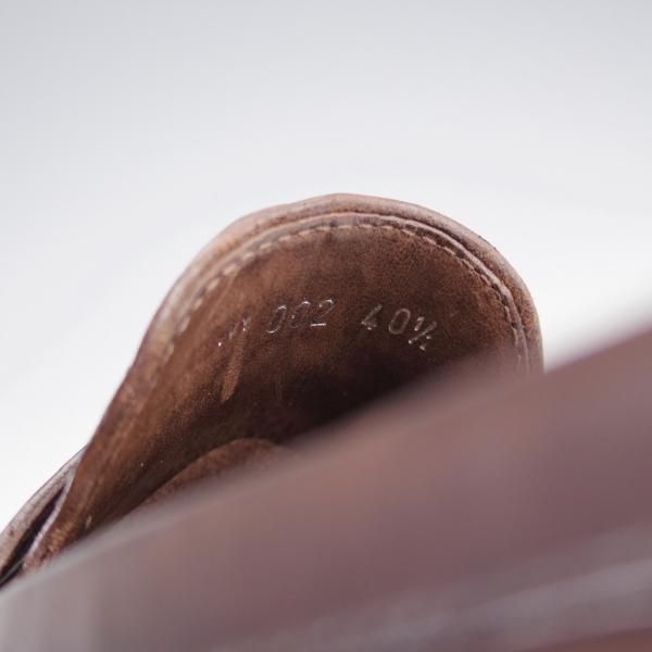 未使用★(伊製)オフィチーネ・クリエイティブ SIZE 40.5【定価￥74,800-★ブラックラピド製法/コインローファー】IVY002/濃茶★k065