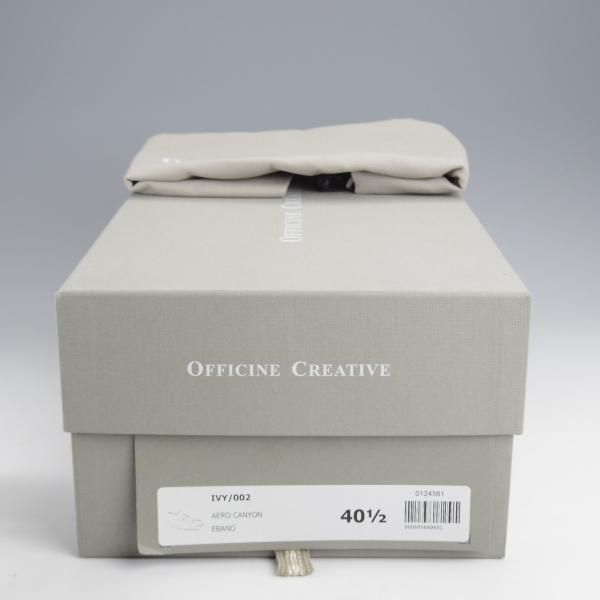 未使用★(伊製)オフィチーネ・クリエイティブ SIZE 40.5【定価￥74,800-★ブラックラピド製法/コインローファー】IVY002/濃茶★k065