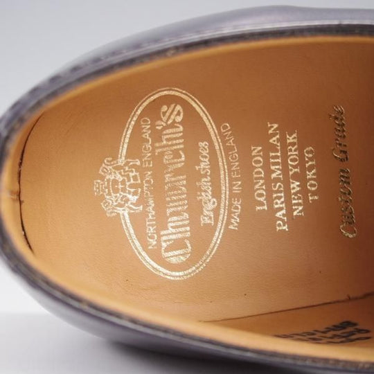 極上★チャーチ 90F/UK9【貴重★SHANNONと同じ103ラスト/BAYCLIFF】モンクストラップ/紺/メンズ/Church's★k068