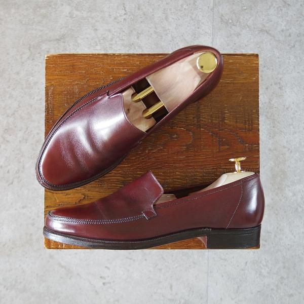 ★クロケット&ジョーンズ 5E【★(英)ポールセンスコーン別注/Poulsen Skone】ローファー/カーフ/赤茶/メンズ/Crockett&Jones★k070