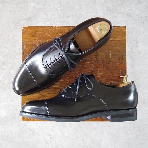 極美品★三陽山長 SIZE 7【定価￥80,300-★友二郎/R2010ラスト】ストレートチップ/カーフ/黒/メンズ/TOMOJIRO/Sanyo Yamacho★k071