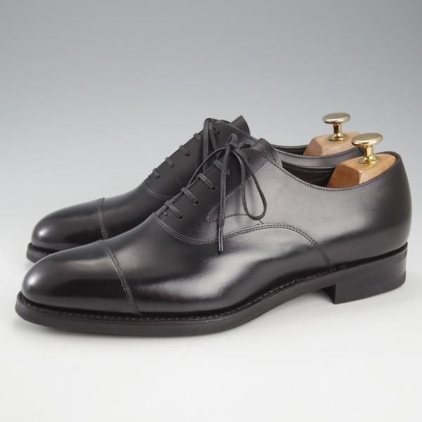 極美品★三陽山長 SIZE 7【定価￥80,300-★友二郎/R2010ラスト】ストレートチップ/カーフ/黒/メンズ/TOMOJIRO/Sanyo Yamacho★k071