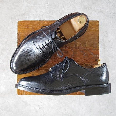 極美品★ユニオンインペリアル SIZE 6.5【定価￥57,200-★ダイナイトソール/アノネイ社のエンボスレザー】SU401/プレーントゥ/黒★k072