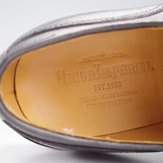 極美品★ユニオンインペリアル SIZE 6.5【定価￥57,200-★ダイナイトソール/アノネイ社のエンボスレザー】SU401/プレーントゥ/黒★k072