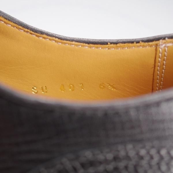 極美品★ユニオンインペリアル SIZE 6.5【定価￥57,200-★ダイナイトソール/アノネイ社のエンボスレザー】SU401/プレーントゥ/黒★k072