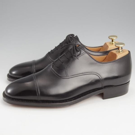 未使用★(伊)タニノクリスチー SIZE 8【貴重★グッドイヤーウェルテッド製法/ストレートチップ】カーフ/黒/メンズ/TANINO CRISCI★k088