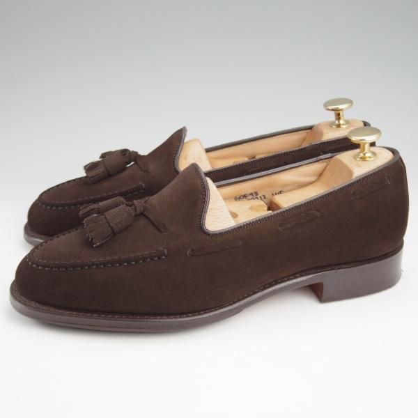 極美品★チャーチ 60F/UK6【★(英)C.F.ステッド社のスーパーバック/KEATS 450】タッセルローファー/93ラスト/スエード/濃茶/Church'★k089