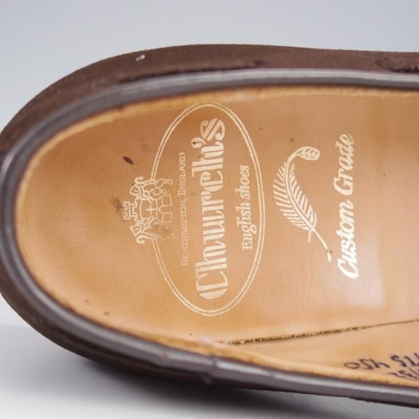 極美品★チャーチ 60F/UK6【★(英)C.F.ステッド社のスーパーバック/KEATS 450】タッセルローファー/93ラスト/スエード/濃茶/Church'★k089