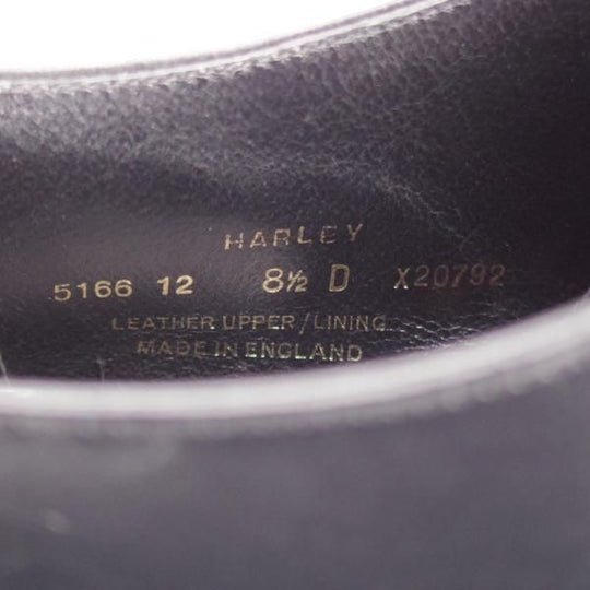 極上★クロケット&ジョーンズ 8.5D【定価￥101,200-★ハンドグレードライン/HARLEY】セミブローグ/カーフ/黒/Crockett&Jones★k091