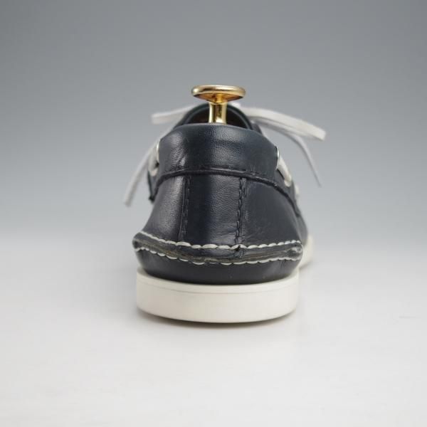 未使用★三陽山長 Lサイズ(UK8.5程度)【定価￥25,300-★デッキシューズ/紺】モカシン/オイルドレザー/メンズ/Sanyo Yamacho★k093