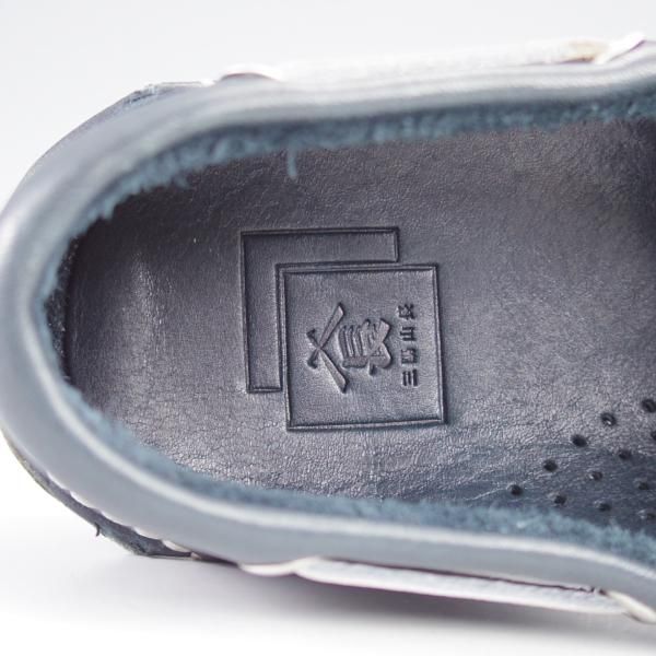 未使用★三陽山長 Lサイズ(UK8.5程度)【定価￥25,300-★デッキシューズ/紺】モカシン/オイルドレザー/メンズ/Sanyo Yamacho★k093