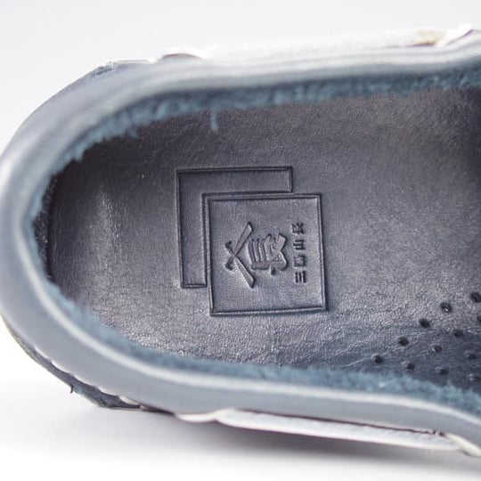未使用★三陽山長 Lサイズ(UK8.5程度)【定価￥25,300-★デッキシューズ/紺】モカシン/オイルドレザー/メンズ/Sanyo Yamacho★k093