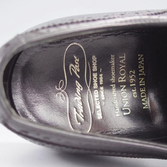 極上★トレーディングポスト SIZE 7.5【定価￥49,500-★撥水レザー仕様/ダイナイトソール】T602/黒/メンズ/ユニオンロイヤル製★k096
