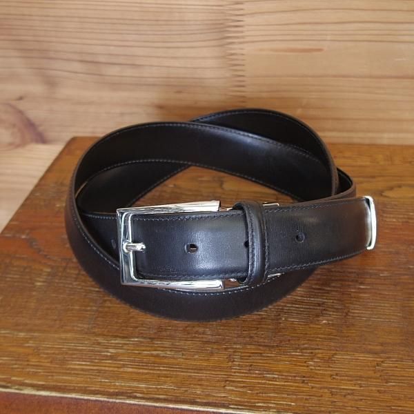 極美品★(伊)タニノクリスチー/TANINO CRISCI フリーサイズ（サイズ調整可能）【貴重★ベルト/レザー】本革/黒/ビジネス/メンズ★k101