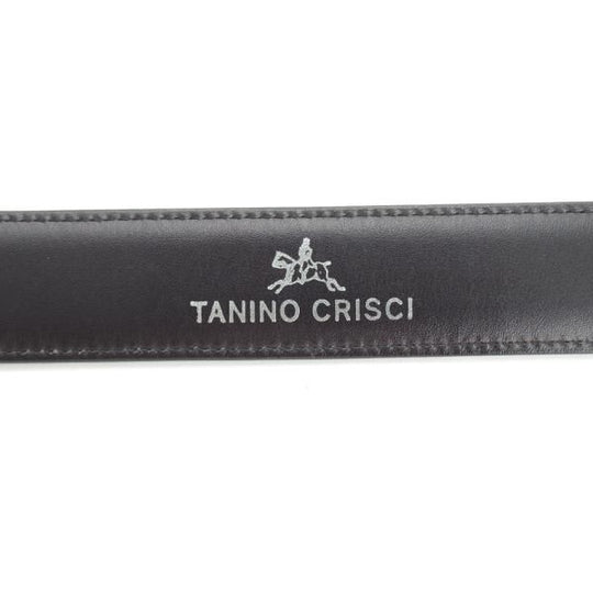 極美品★(伊)タニノクリスチー/TANINO CRISCI フリーサイズ（サイズ調整可能）【貴重★ベルト/レザー】本革/黒/ビジネス/メンズ★k101