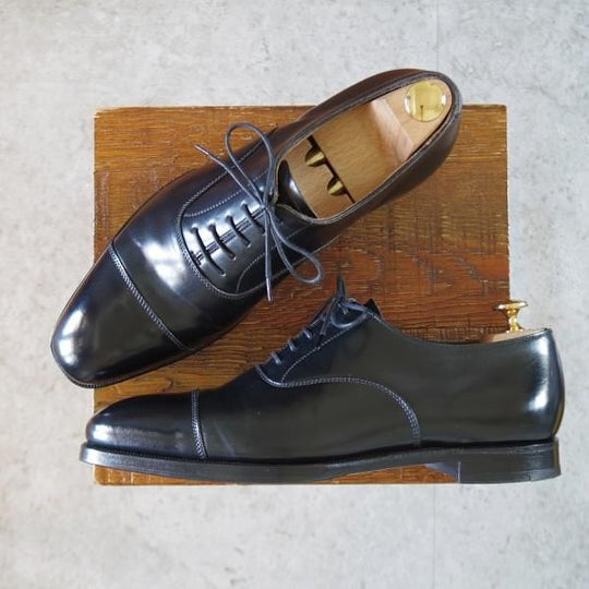 極美品★クロケット&ジョーンズ 7D【定価16万円以上★コードバン仕様/AUDLEY/オードリー】337/ハンドグレード/黒/Crockett&Jones★k103