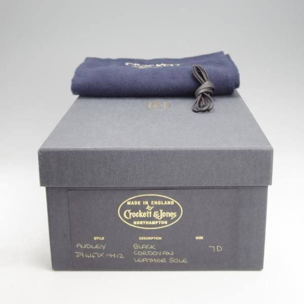 極美品★クロケット&ジョーンズ 7D【定価16万円以上★コードバン仕様/AUDLEY/オードリー】337/ハンドグレード/黒/Crockett&Jones★k103